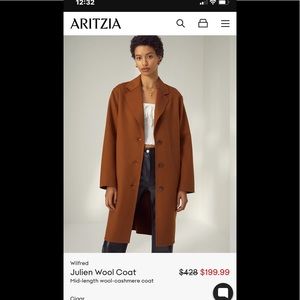 Aritzia Wilfred julien coat **powder blue